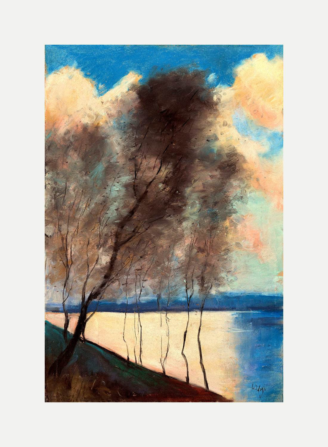 A View in the Grunewald (c. 1900) by Lesser Ury — rolled canvas