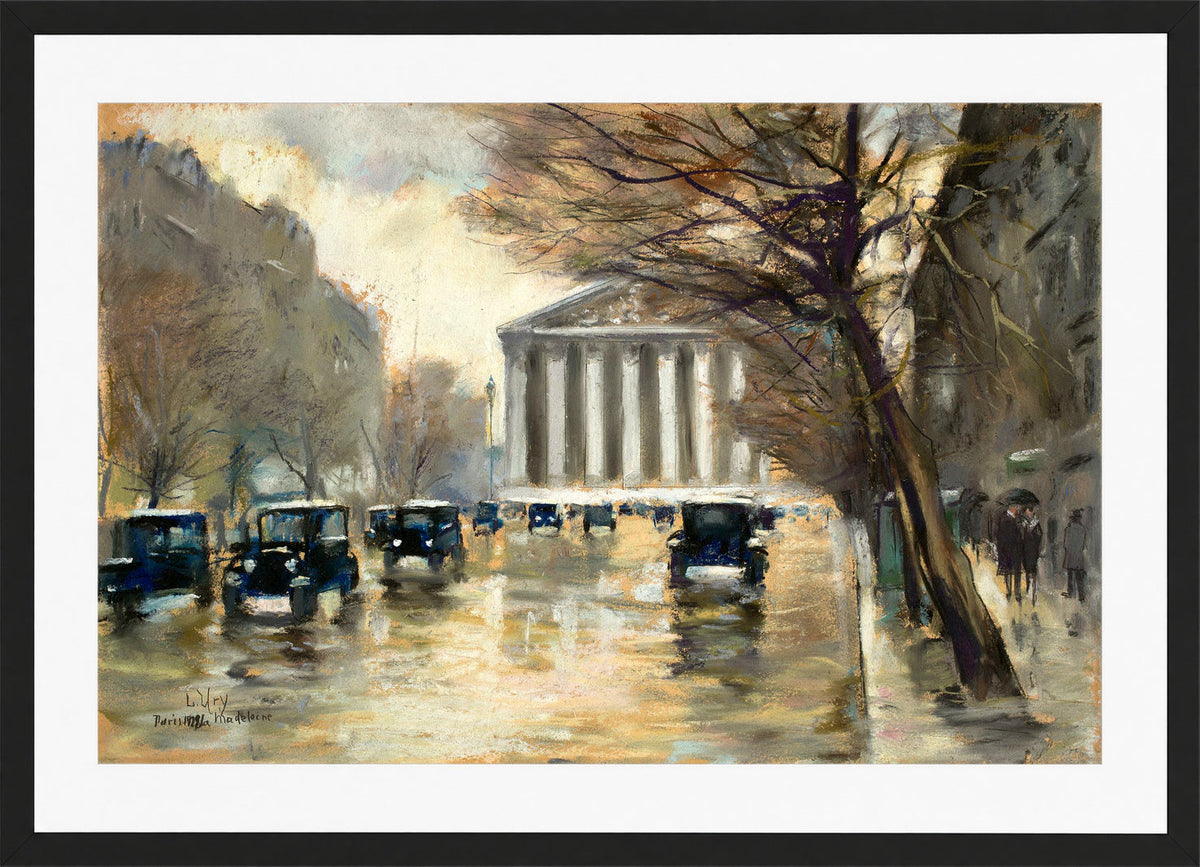La Madeleine, Paris (1928) by Lesser Ury — black frame