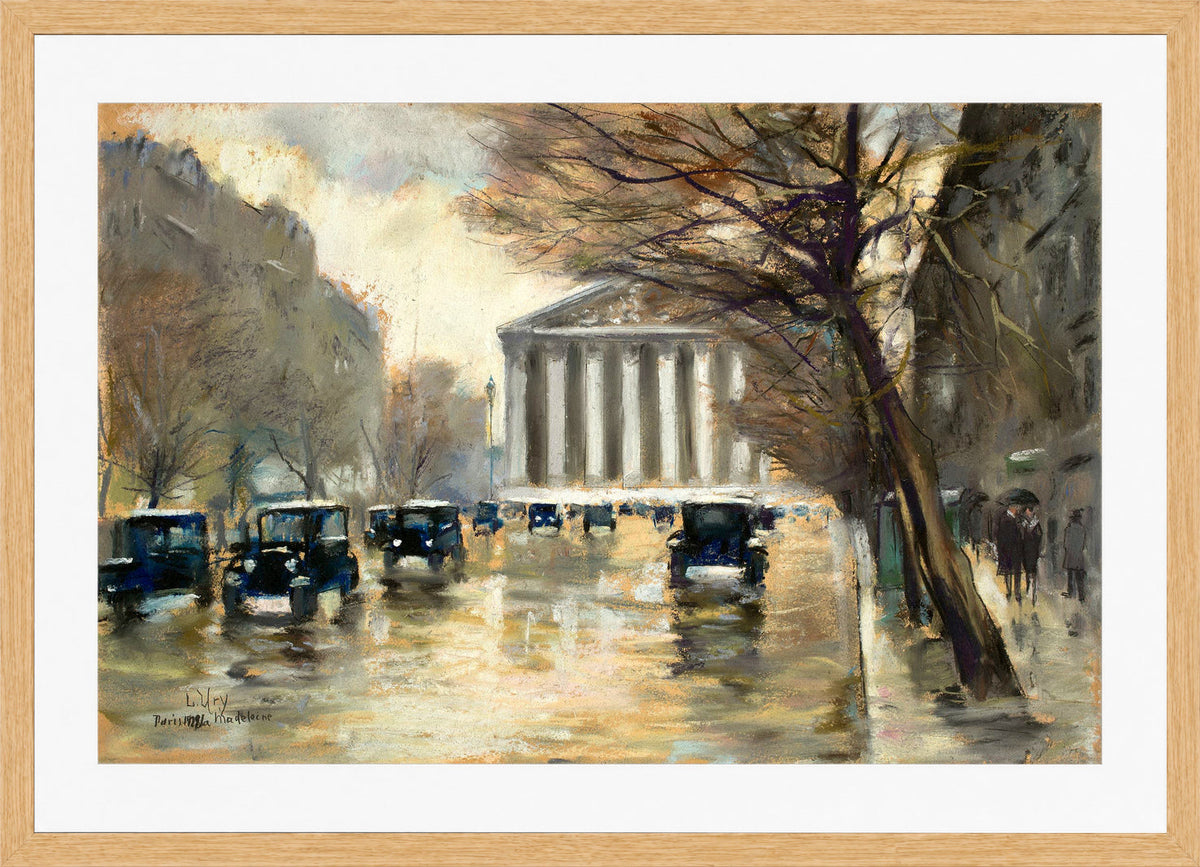 La Madeleine, Paris (1928) by Lesser Ury — oak frame