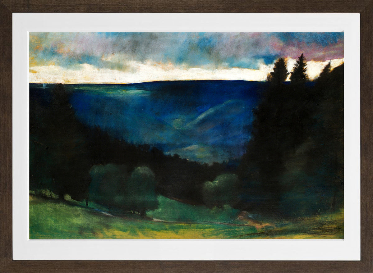 Rainy Atmosphere (before 1903) by Lesser Ury — brown frame