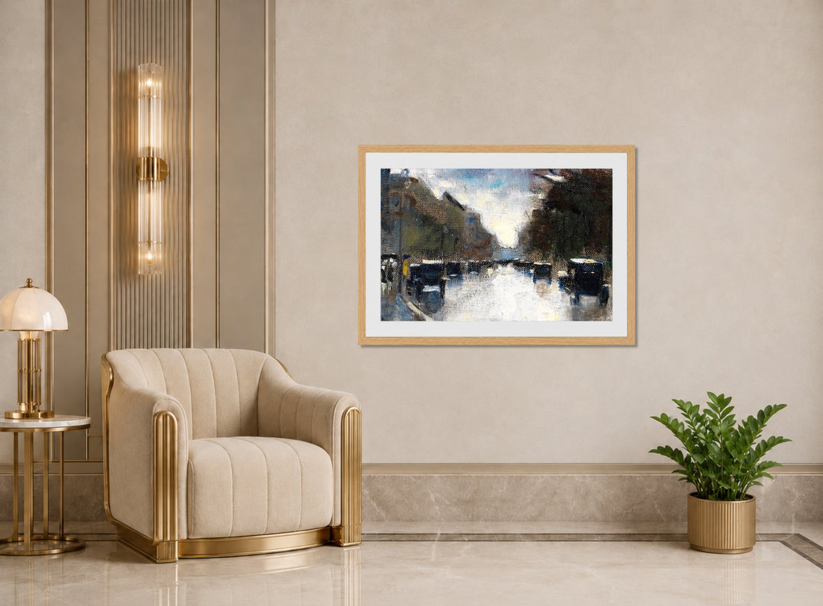 Street in the Tiergarten (1920) by Lesser Ury — art deco roomset