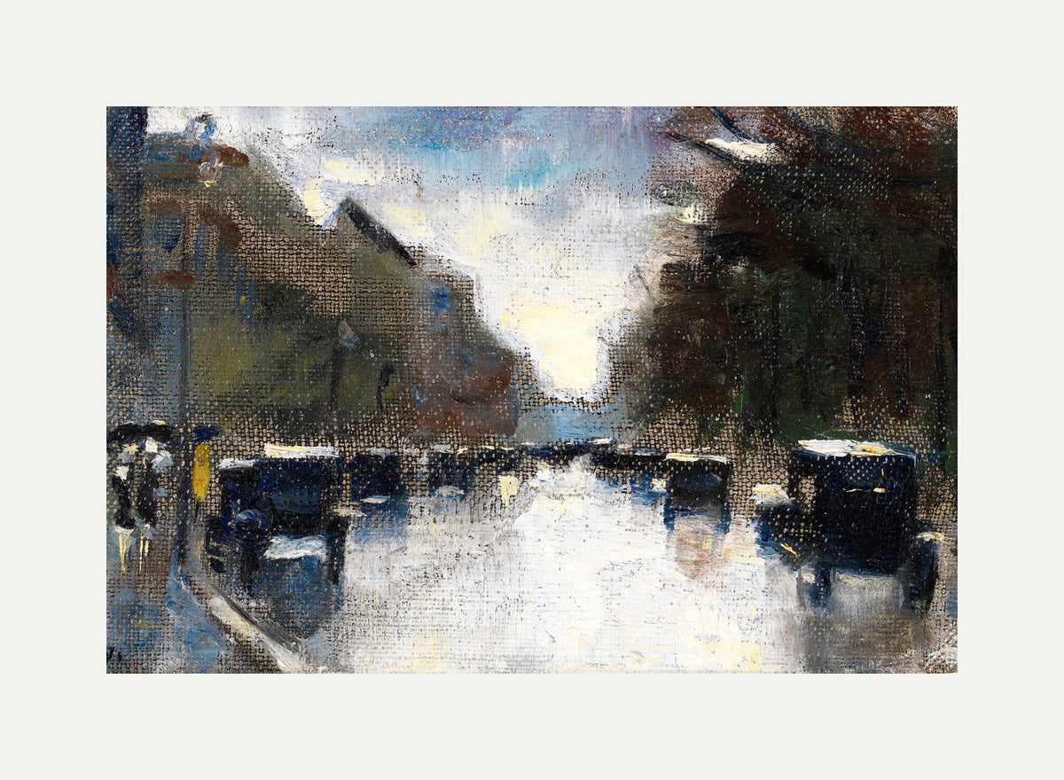 Street in the Tiergarten (1920) by Lesser Ury — rolled canvas