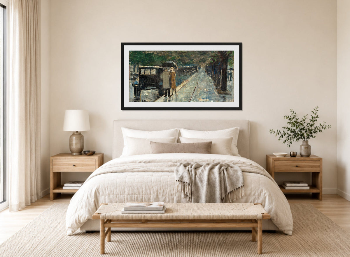 Bellevuestrasse in the Berlin Tiergarten by Lesser Ury — bedroom