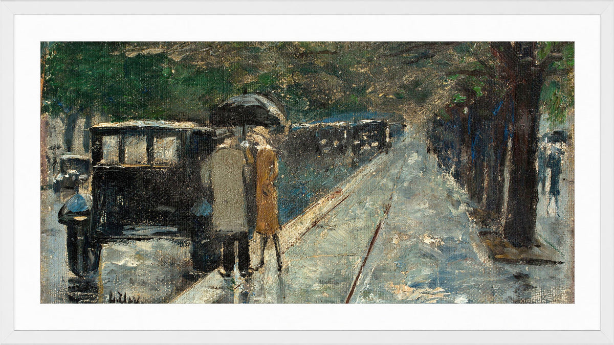 Bellevuestrasse in the Berlin Tiergarten by Lesser Ury — white frame