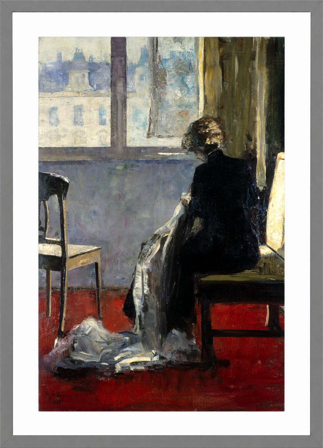 The Red Carpet (1890–1899) by Lesser Ury — light grey frame