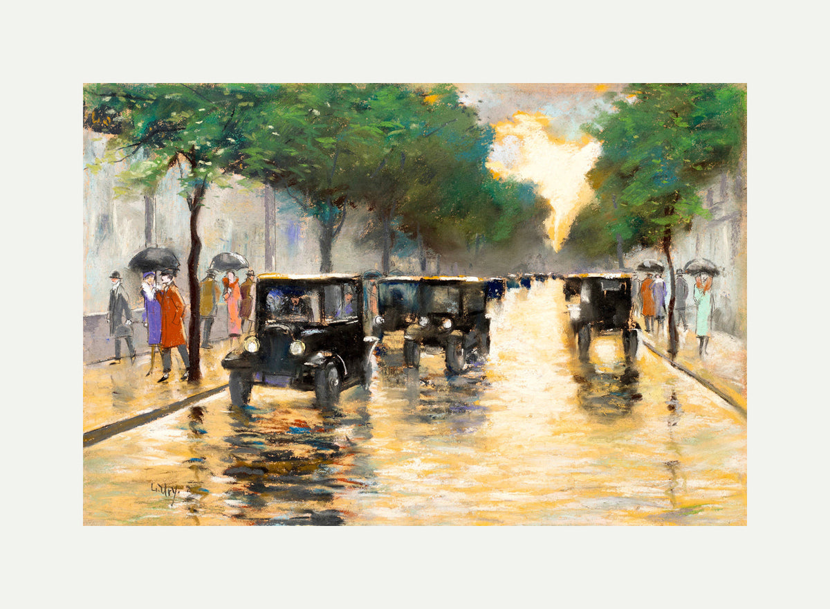 Tiergartenstrasse, Berlin (c. 1925) by Lesser Ury — rolled canvas