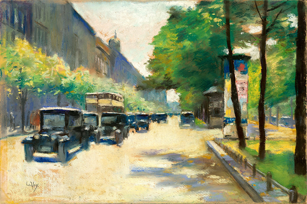 Unter den Linden, Berlin (c. 1925) by Lesser Ury — unframed