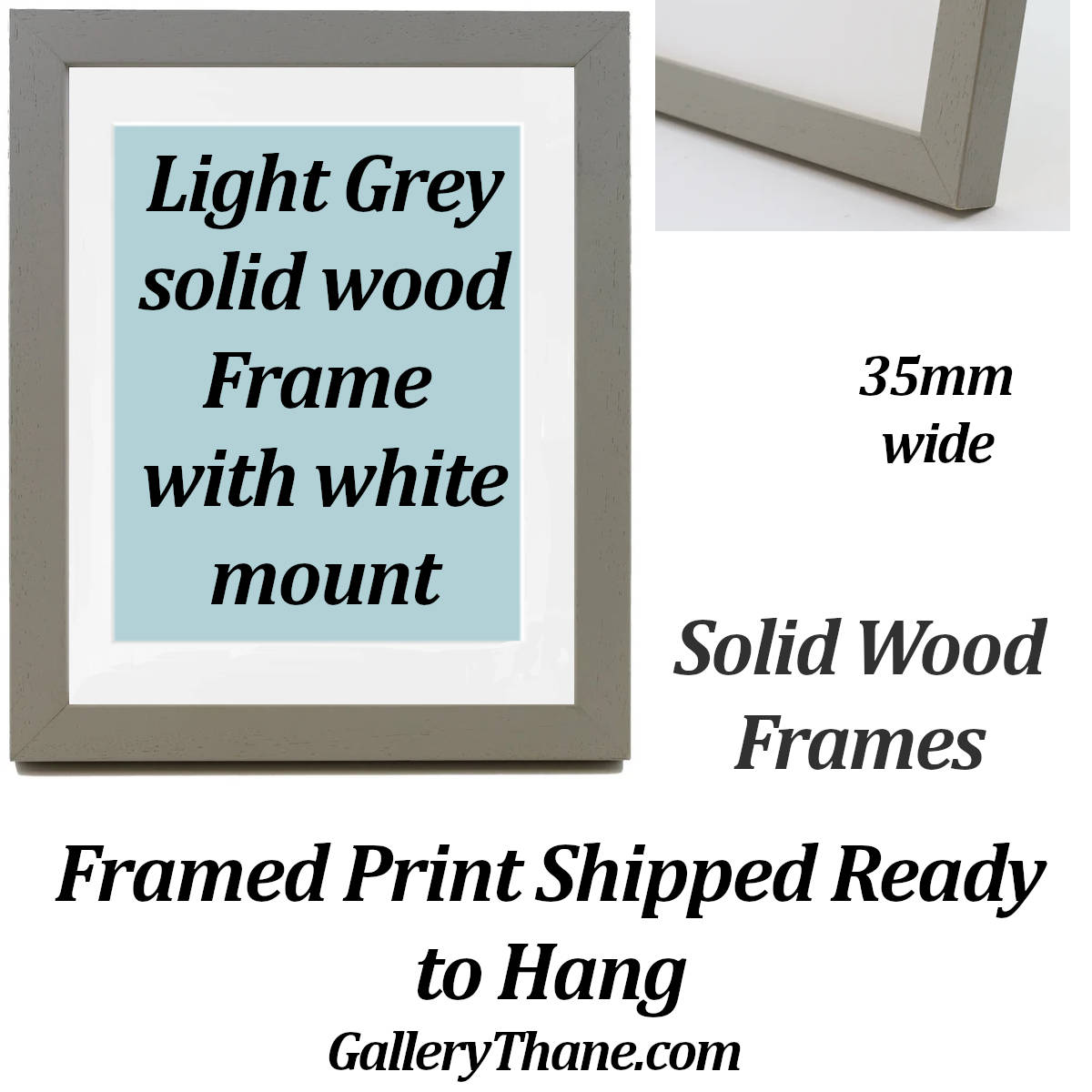 Solid Wood Frames for gallery quality prints exclusively at GalleryThane