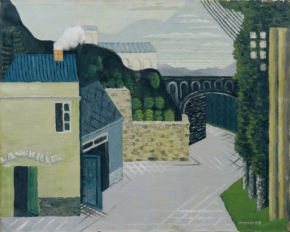 Louis Marcoussis Print, City with viaduct (1930) as an unframed print