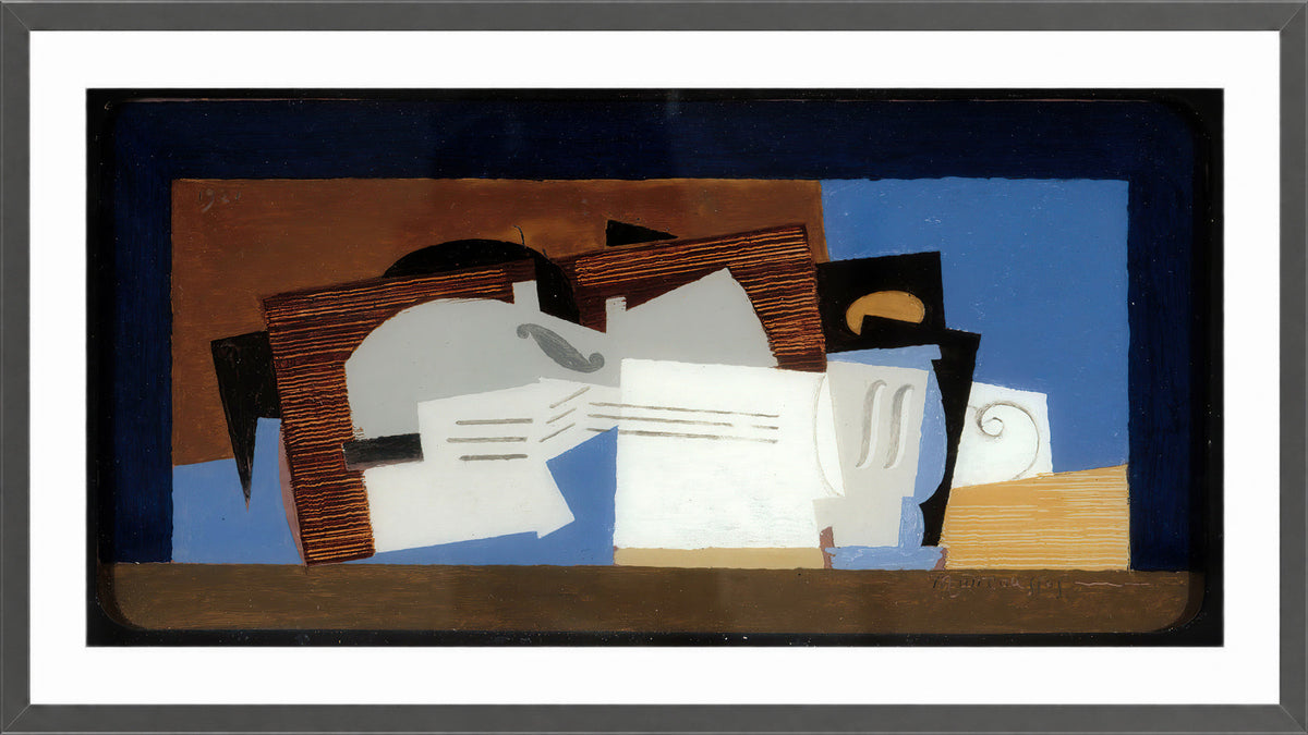 Louis Marcoussis Print, Composition (1921) in a dark grey frame
