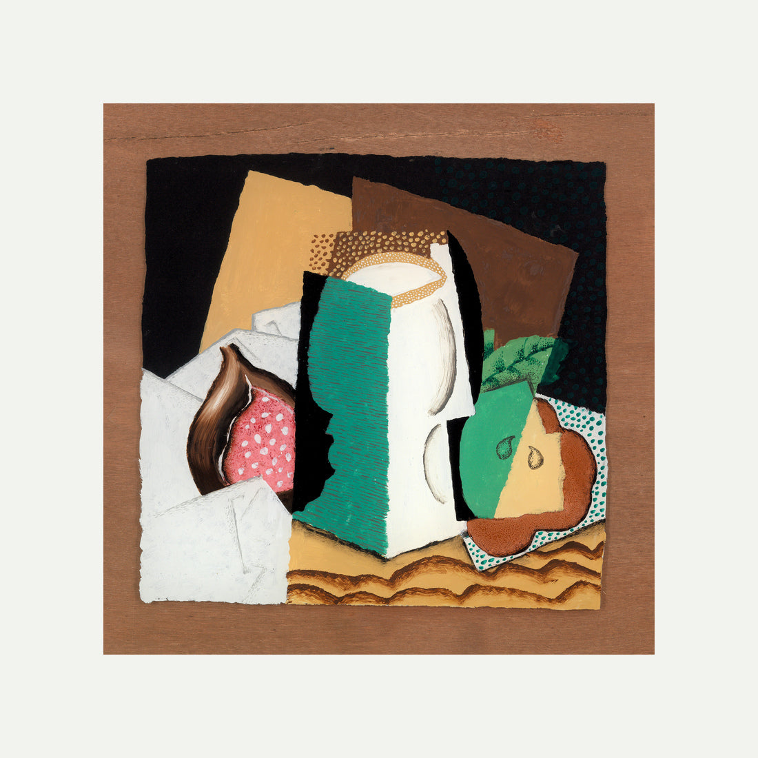 Louis Marcoussis Print, Glass and Fruit (Verre et fruits) (1921) with an off-white border for rolled canvas