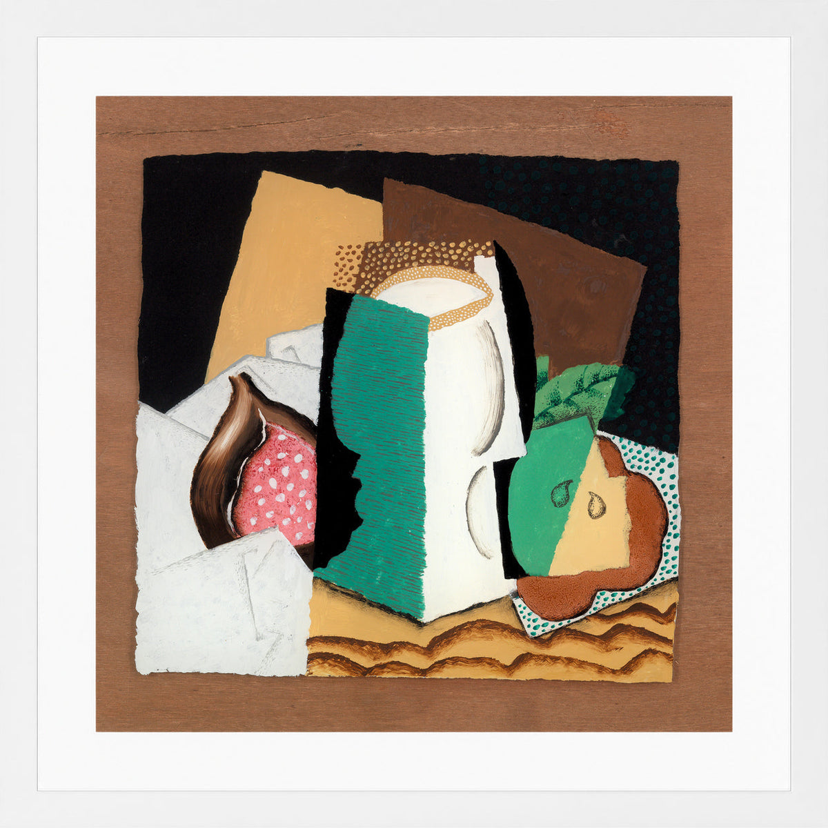 Louis Marcoussis Print, Glass and Fruit (Verre et fruits) (1921) in a white frame