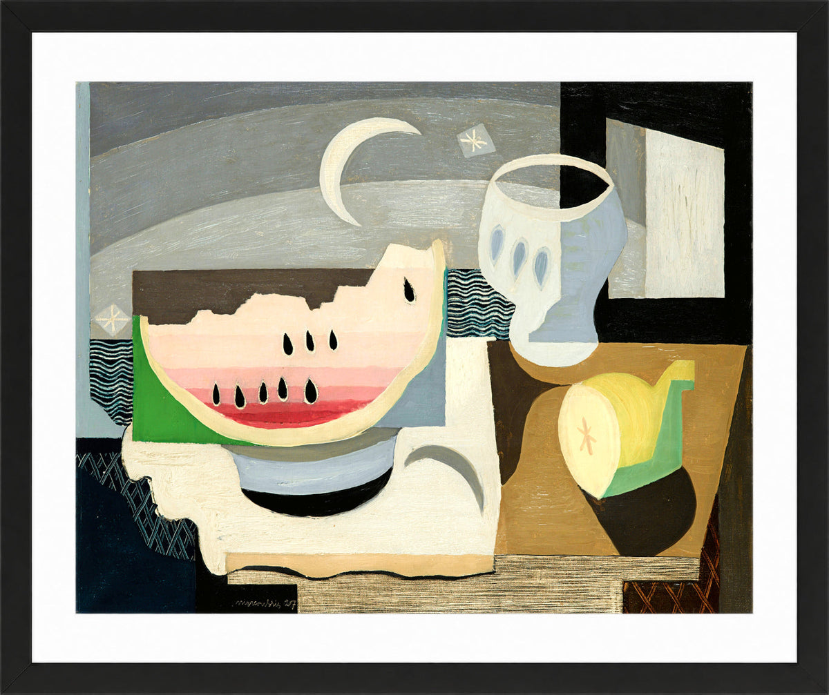 Louis Marcoussis Print, La Tranche De Pastèque (1927) in a black frame
