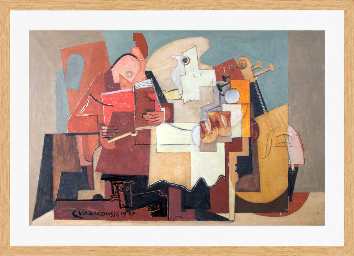 Louis Marcoussis Print, Le Lecteur (1937) in an oak frame