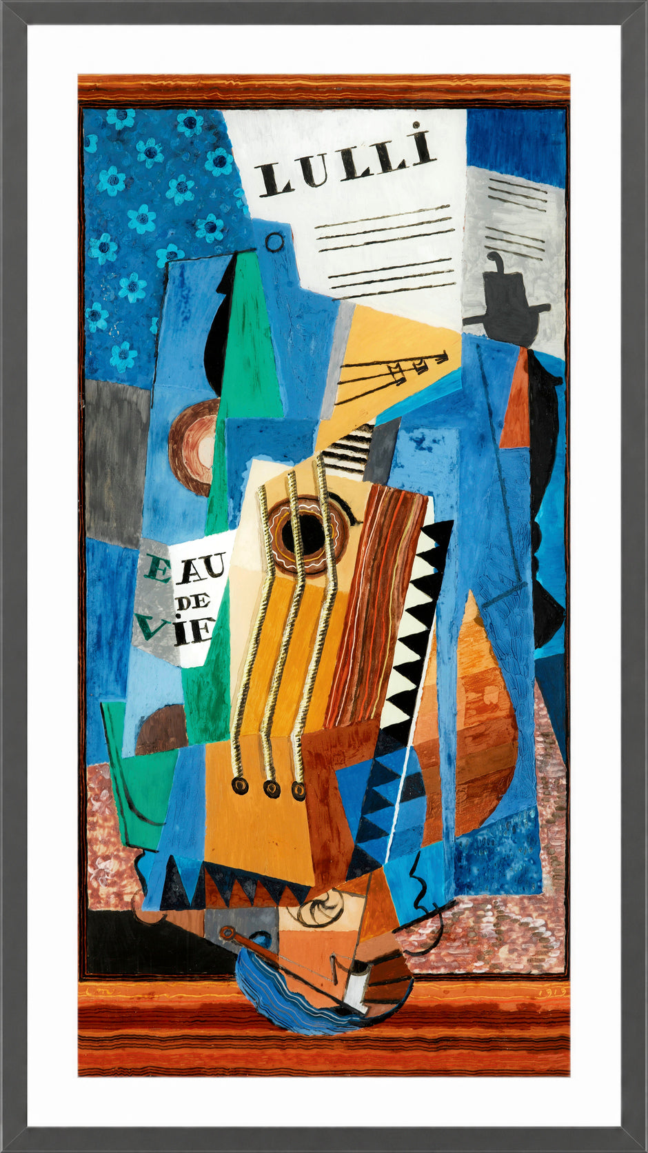 Louis Marcoussis Print, Lulli (1919) in a dark grey frame