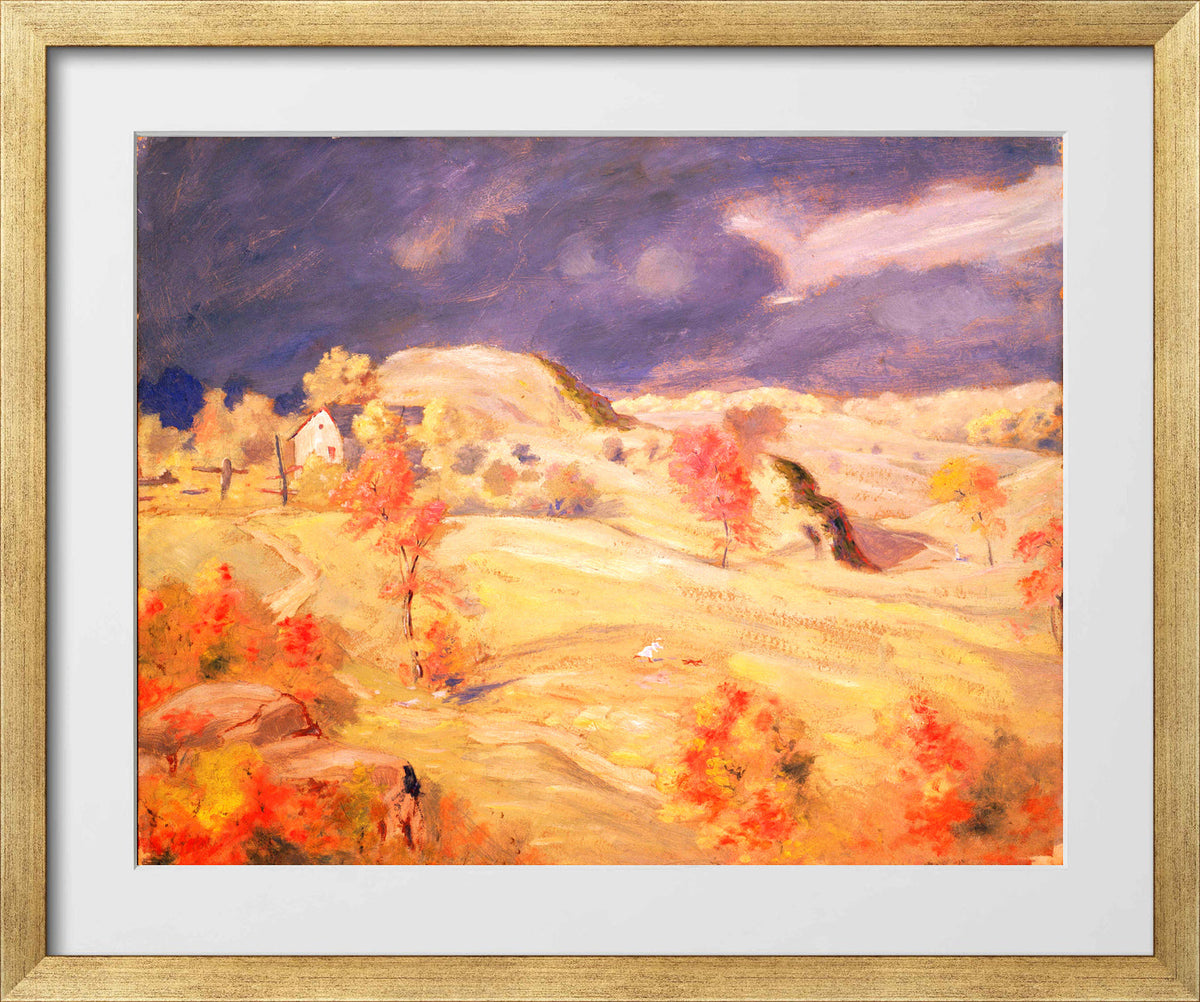 Louis Michel Eilshemius Print, Approaching Storm — gold frame
