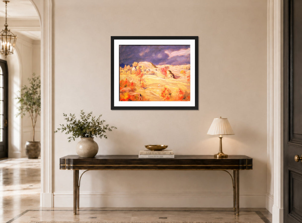 Louis Michel Eilshemius Print, Approaching Storm — hallway