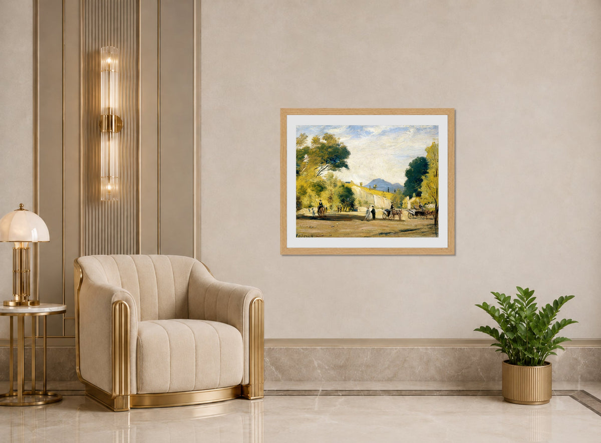 Louis Michel Eilshemius Print, Cabs for Hire — art deco roomset
