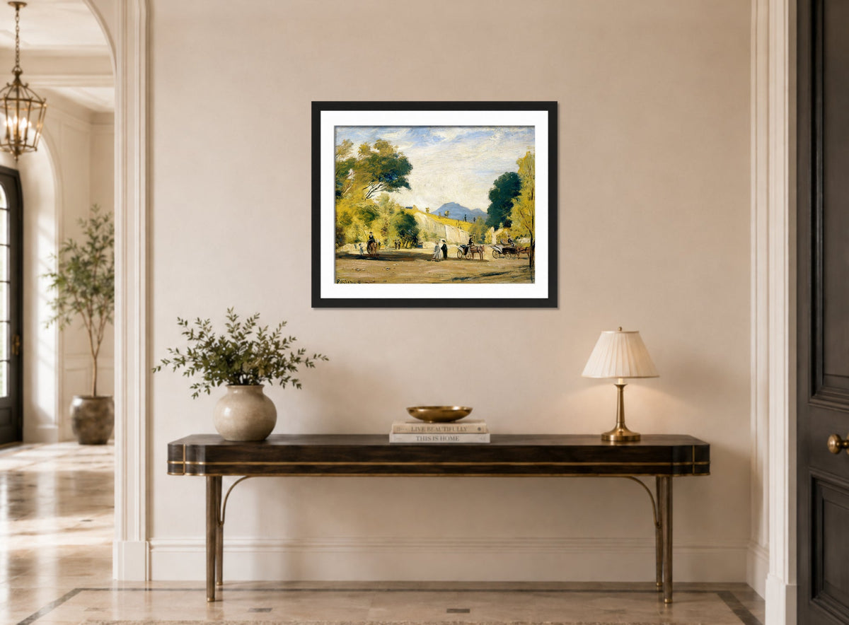 Louis Michel Eilshemius Print, Cabs for Hire — hallway