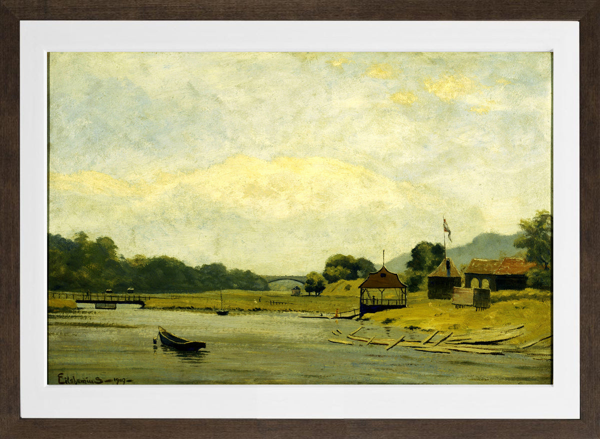 Louis Michel Eilshemius Print, Kingsbridge — brown frame