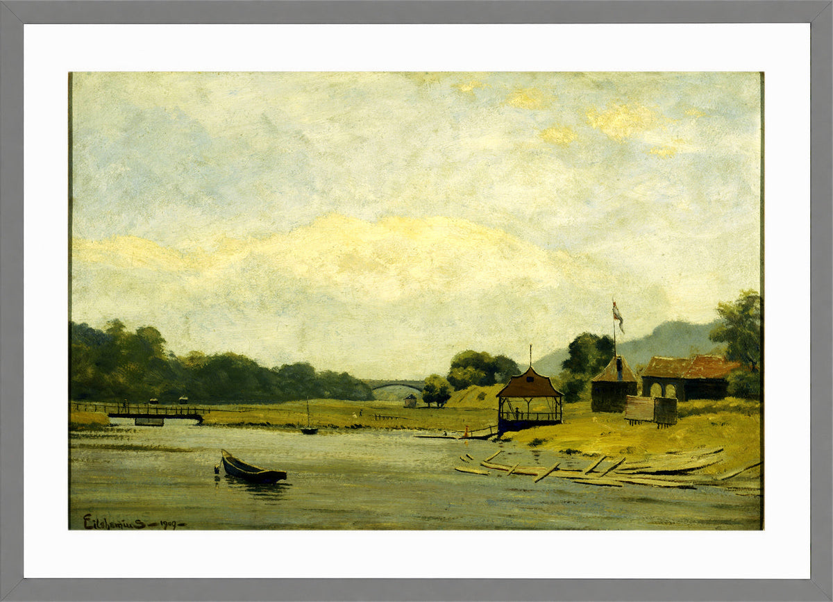 Louis Michel Eilshemius Print, Kingsbridge — light grey frame