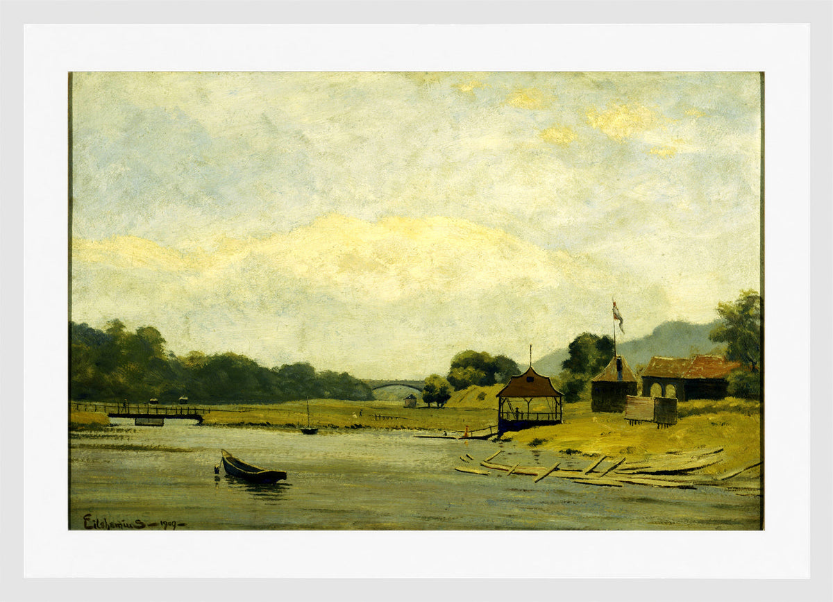 Louis Michel Eilshemius Print, Kingsbridge — white frame