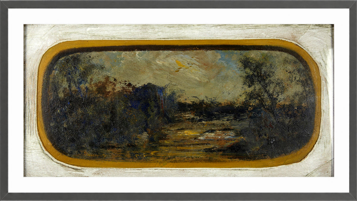 Louis Michel Eilshemius Print, Landscape — dark grey frame