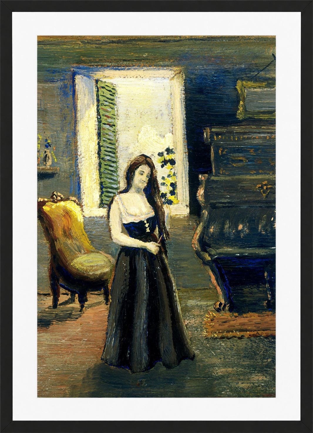 Louis Michel Eilshemius Print, Madge in the Morning — black frame