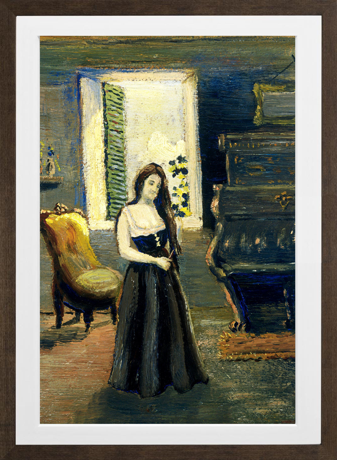 Louis Michel Eilshemius Print, Madge in the Morning — brown frame