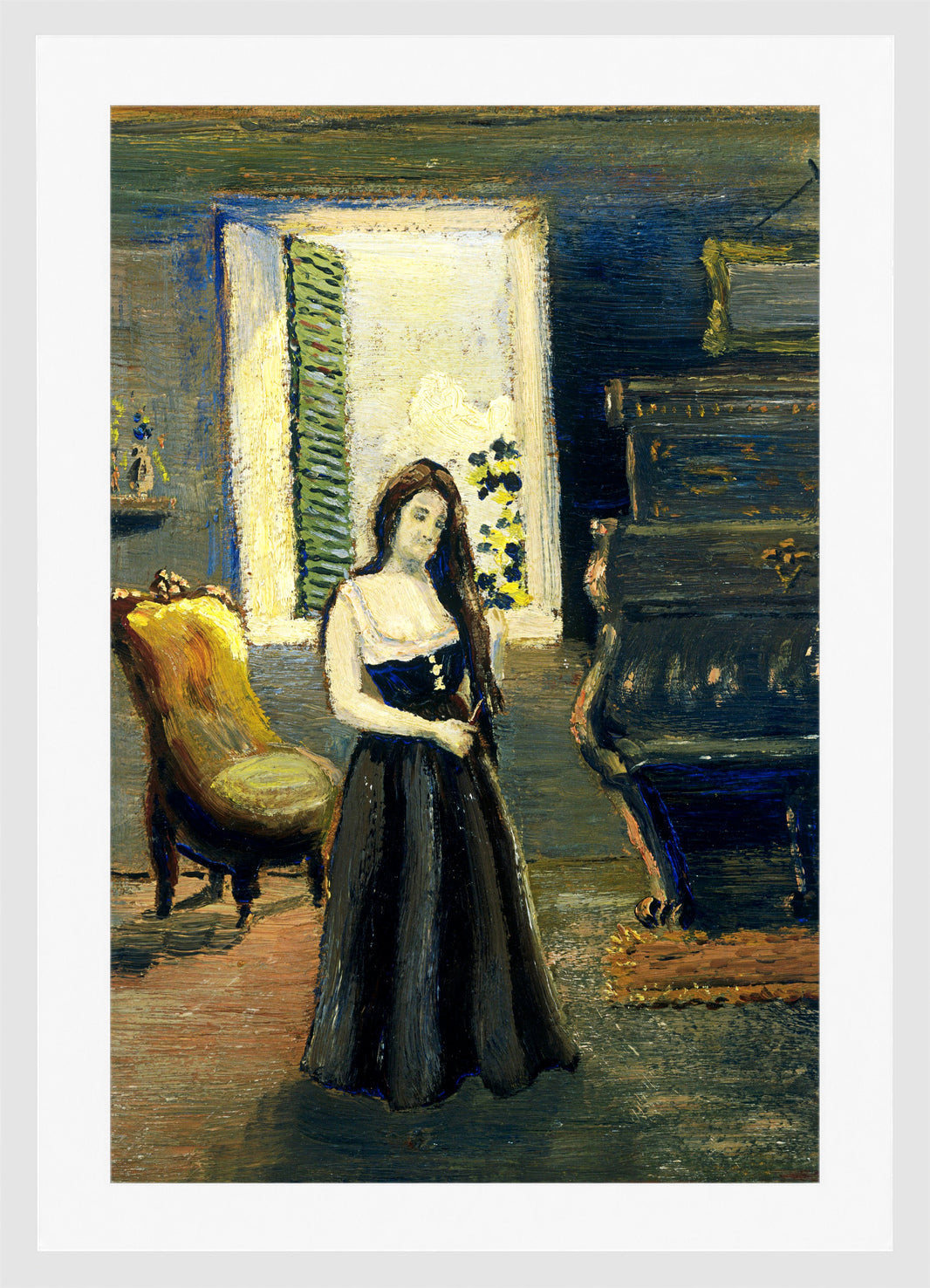 Louis Michel Eilshemius Print, Madge in the Morning — white frame