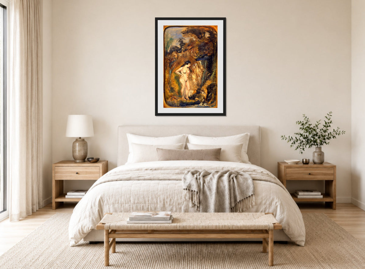 Louis Michel Eilshemius Print, Nude in Forest — bedroom