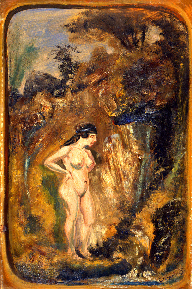Louis Michel Eilshemius Print, Nude in Forest — unframed