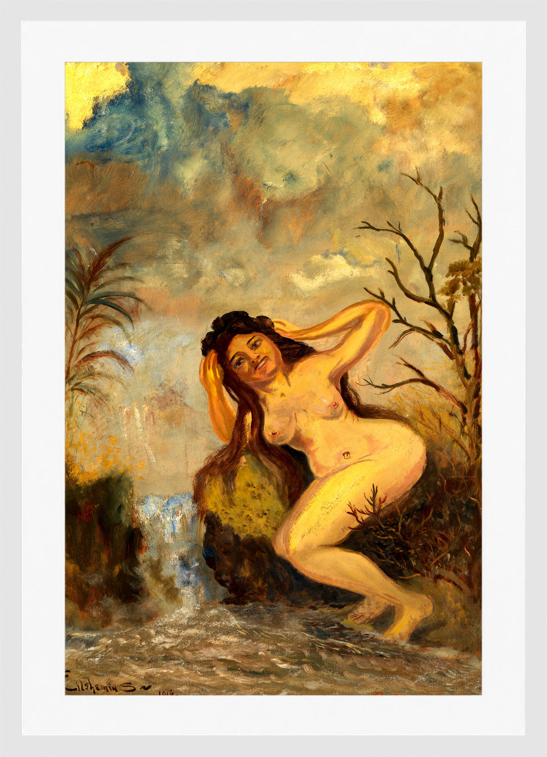 Louis Michel Eilshemius Print, Portrait of Rose Marie — white frame