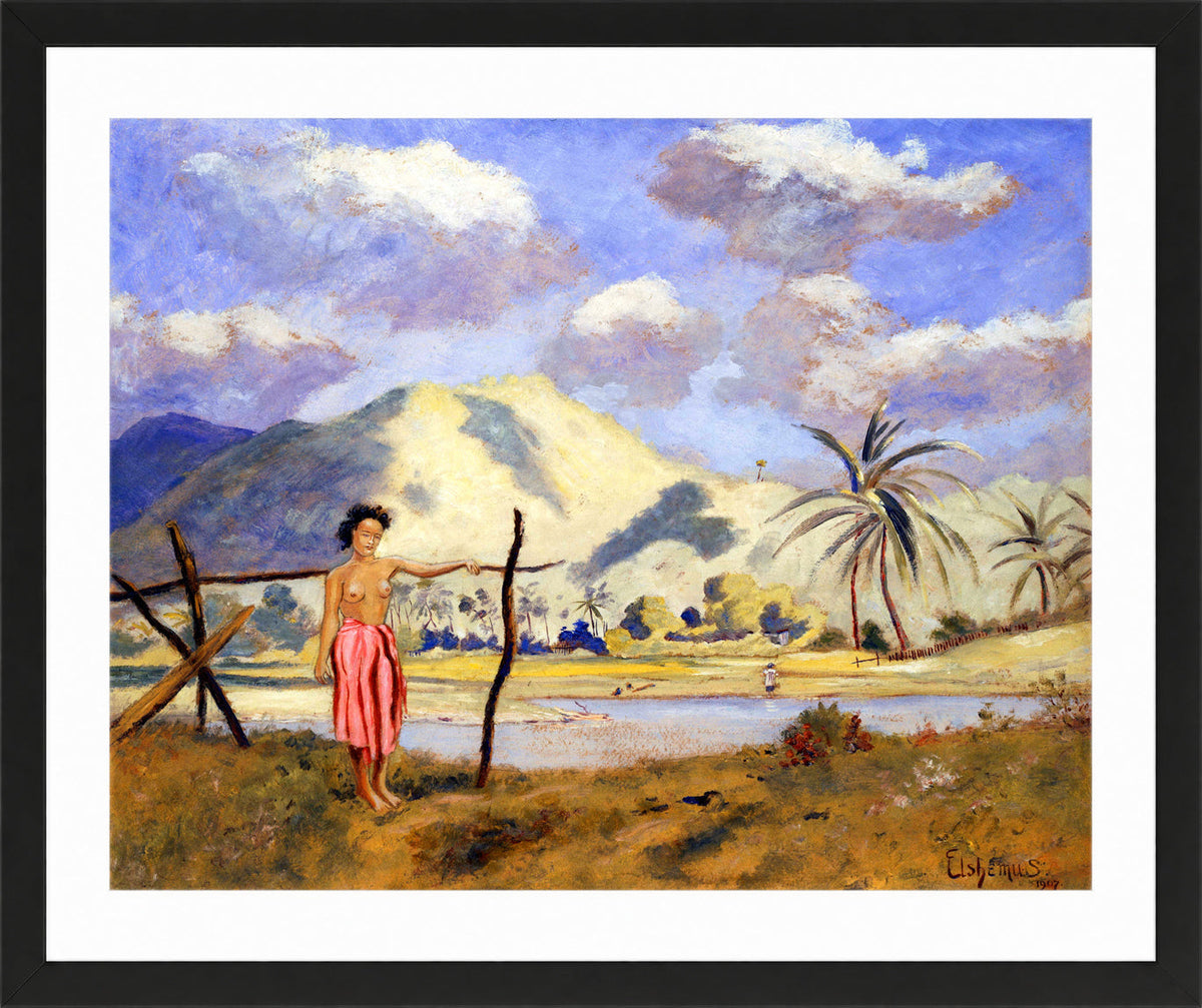 Louis Michel Eilshemius Print, Samoa — black frame