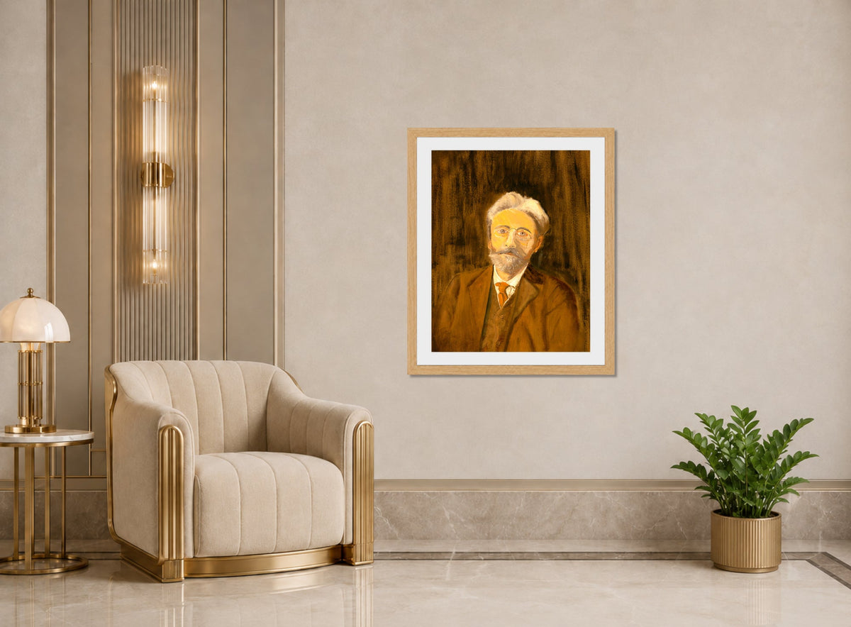 Louis Michel Eilshemius Print, Self-Portrait (1915) — art deco roomset