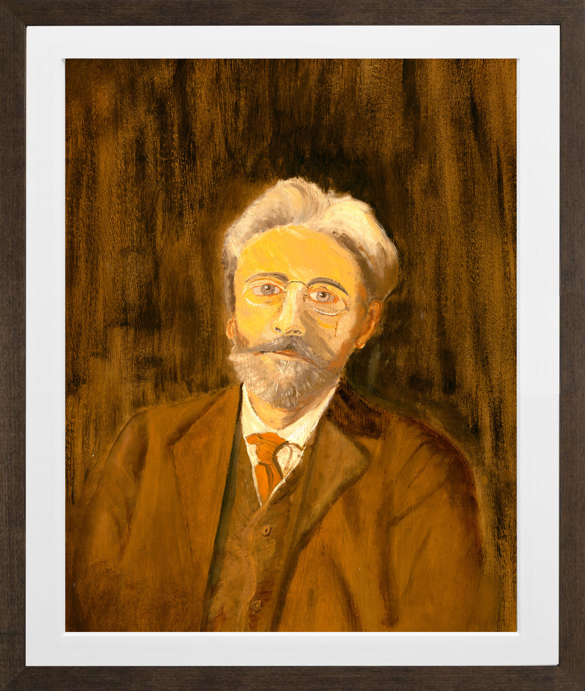 Louis Michel Eilshemius Print, Self-Portrait (1915) — brown frame