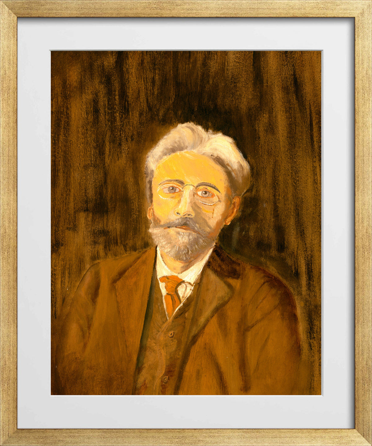 Louis Michel Eilshemius Print, Self-Portrait (1915) — gold frame
