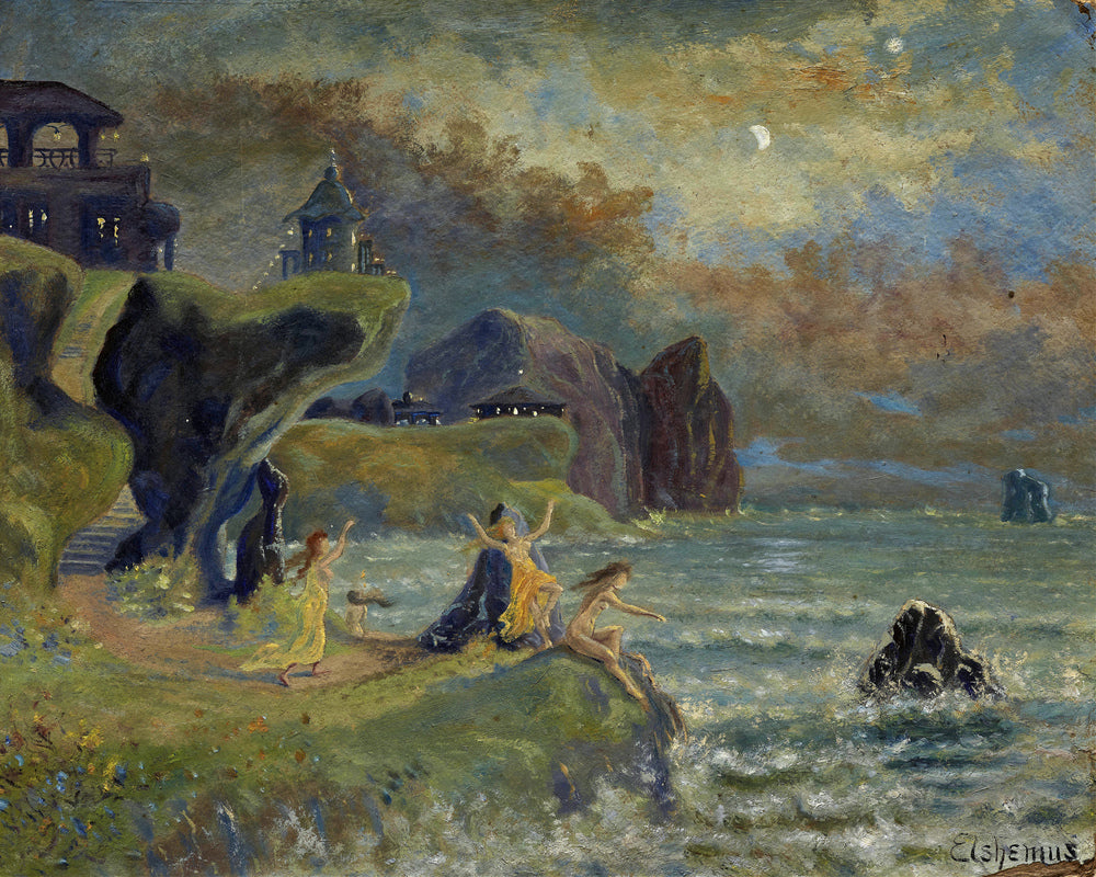 Louis Michel Eilshemius Print, Sirens of the Sea (1908) — unframed