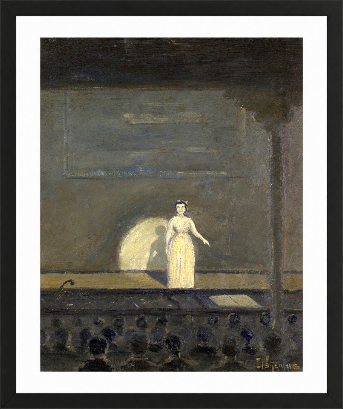 Louis Michel Eilshemius Print, The Concert Singer — black frame