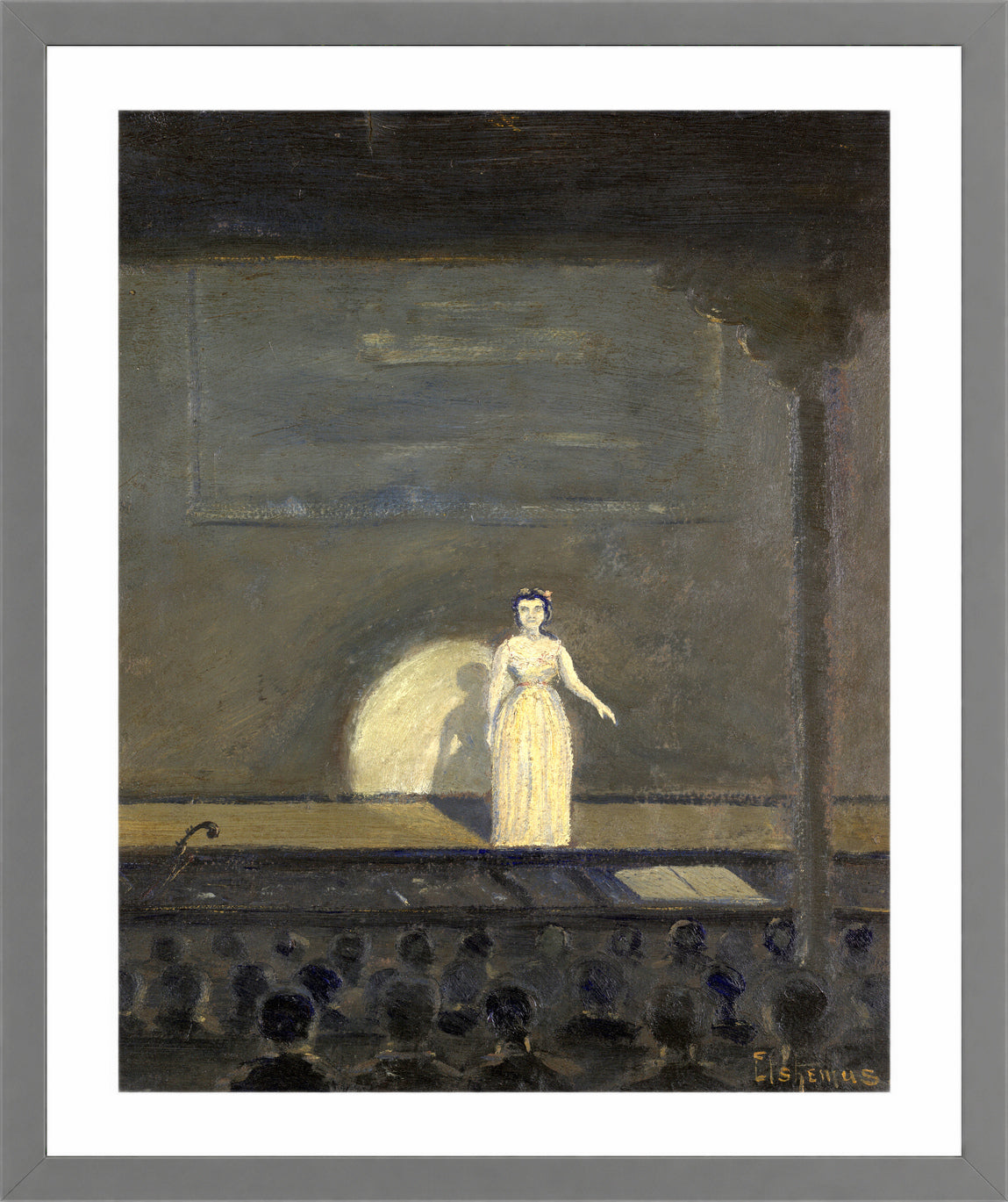 Louis Michel Eilshemius Print, The Concert Singer — light grey frame