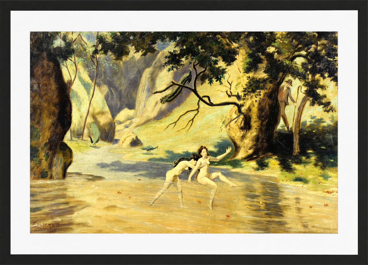 Louis Michel Eilshemius Print, The Intruder (1905) — black frame
