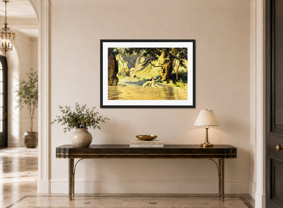 Louis Michel Eilshemius Print, The Intruder (1905) — hallway