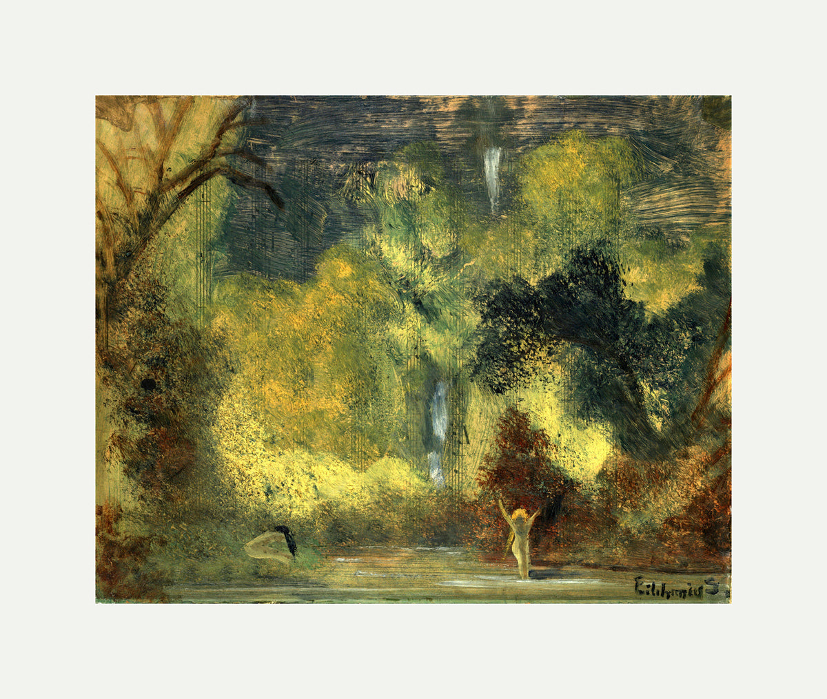 Louis Michel Eilshemius Print, The Pool — rolled canvas