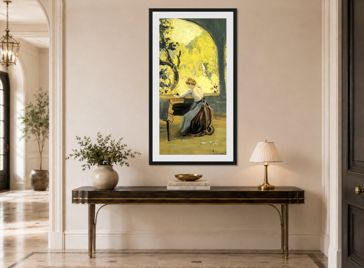Louis Michel Eilshemius Print, Verandah in Spring — hallway