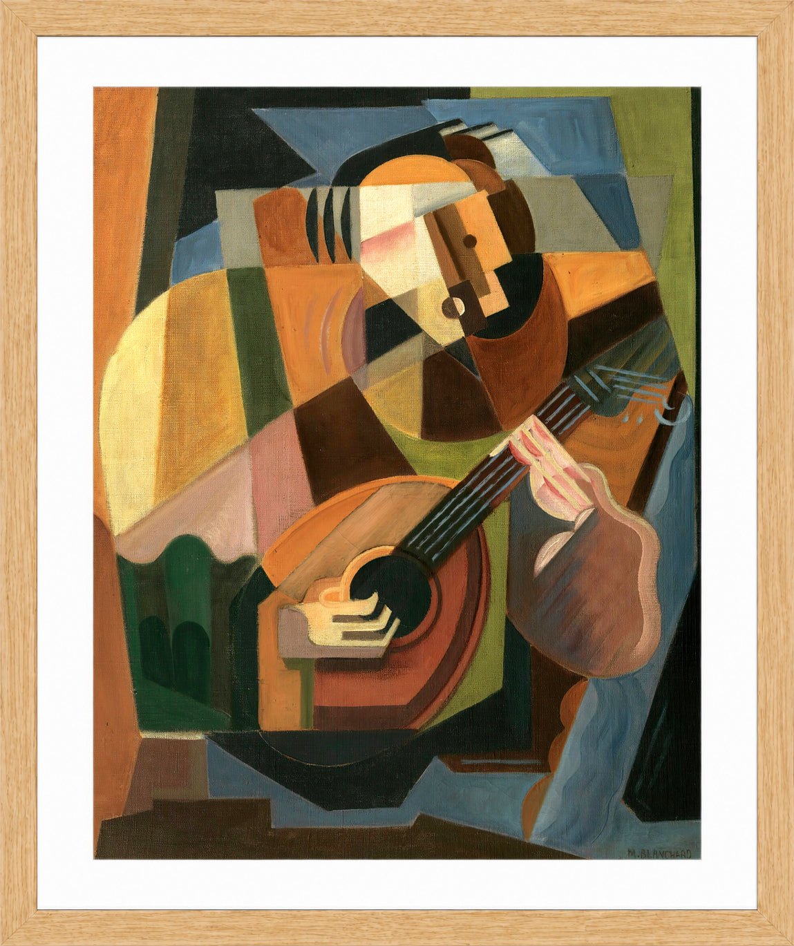 Le Joueur de Luth (1917–1918) by Maria Blanchard — oak frame