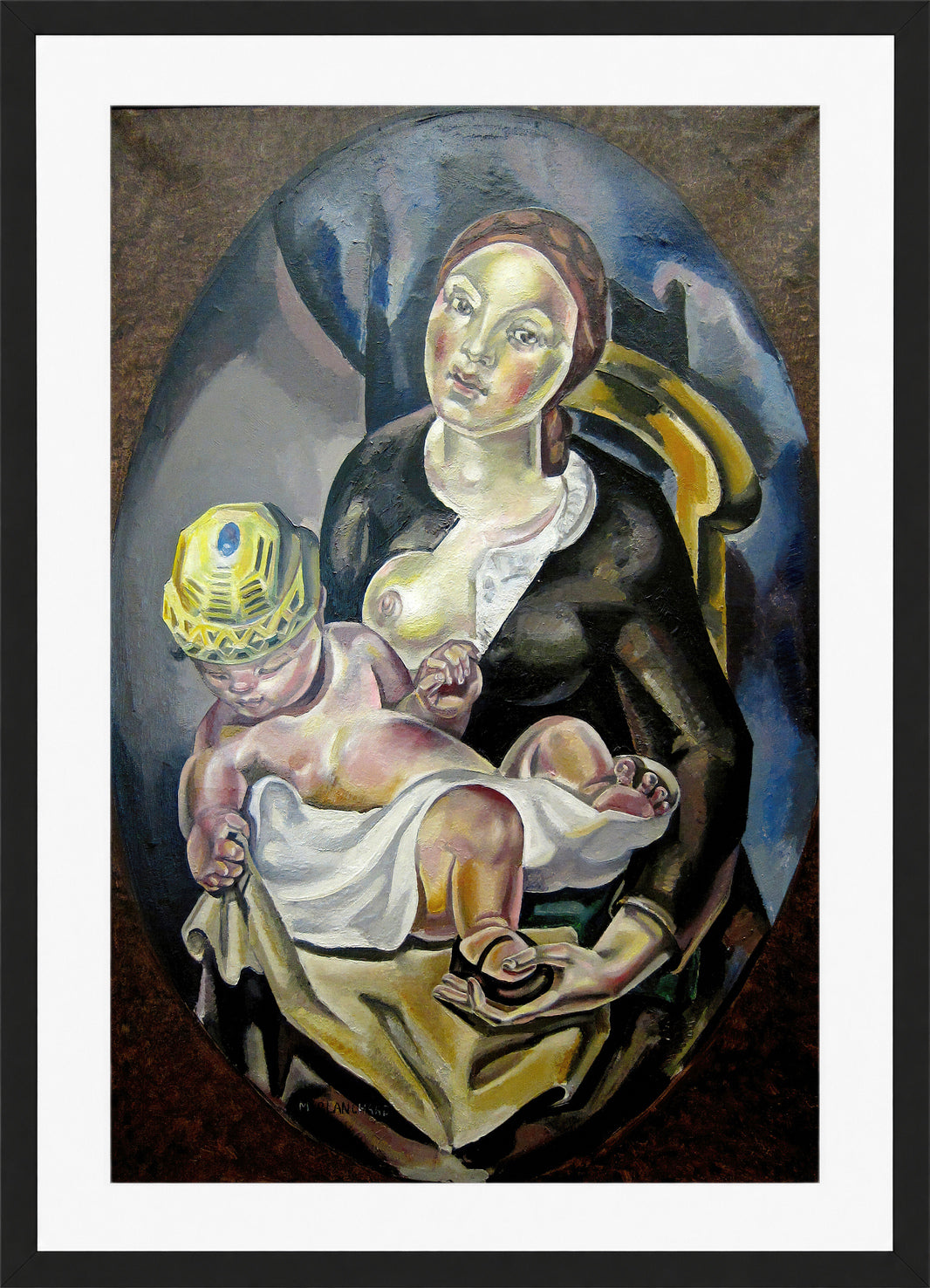 Maternité (1924) by Maria Blanchard — black frame