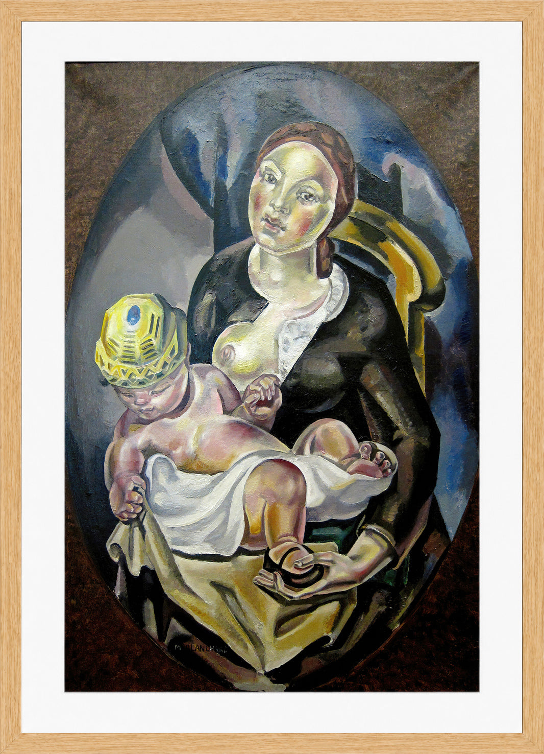 Maternité (1924) by Maria Blanchard — oak frame