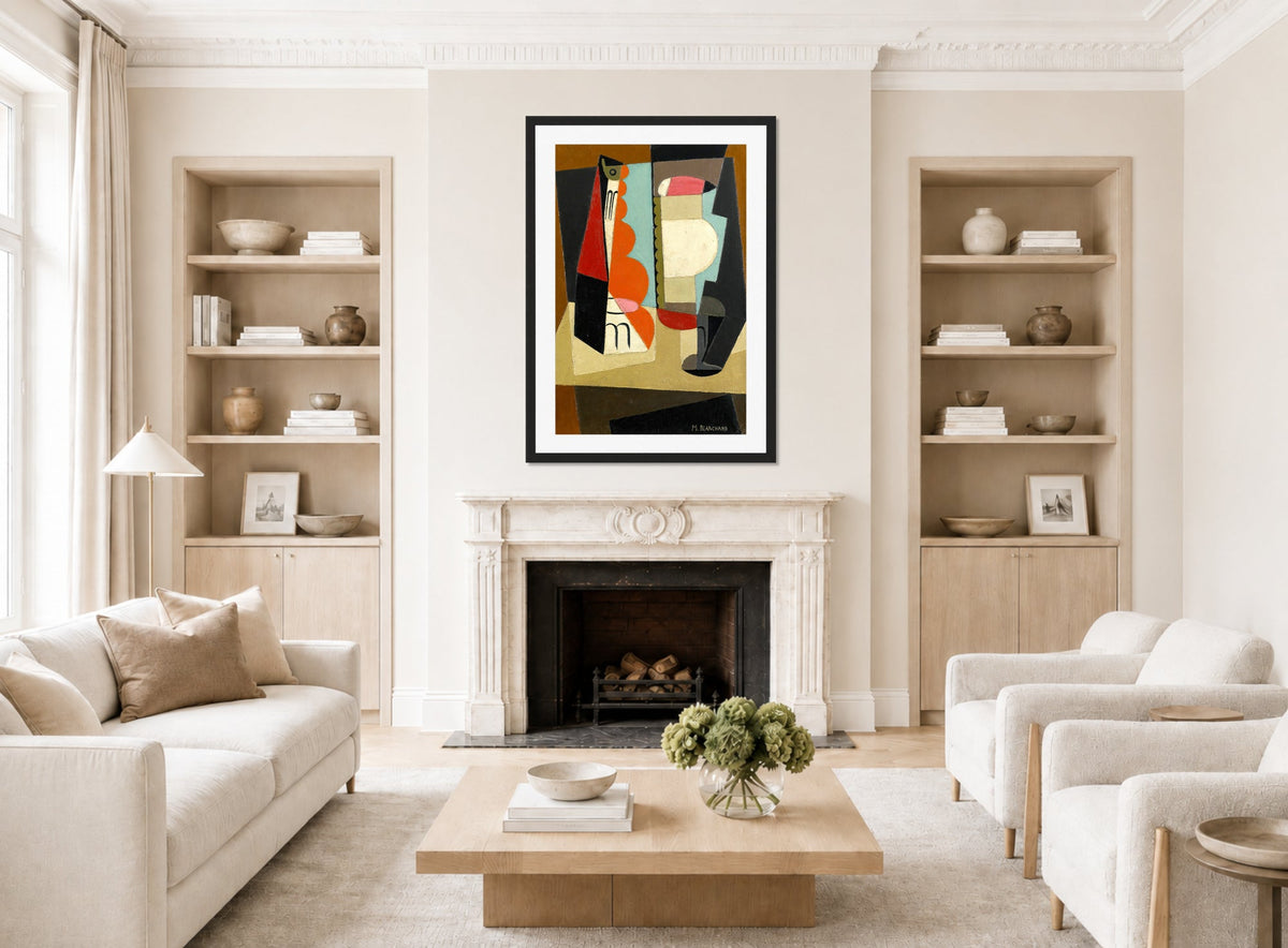 Nature Morte Cubiste (1917) by Maria Blanchard — living room roomset