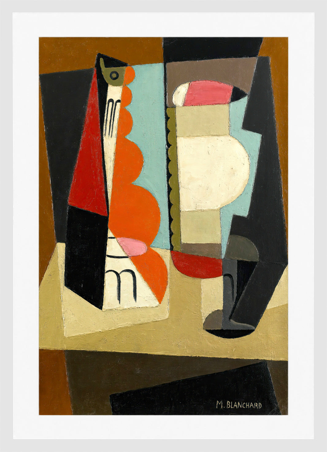 Nature Morte Cubiste (1917) by Maria Blanchard — white frame
