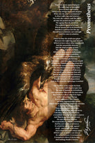 Prometheus by Lord Byron, Poem on Peter Paul Rubens print, Prometheus Bound